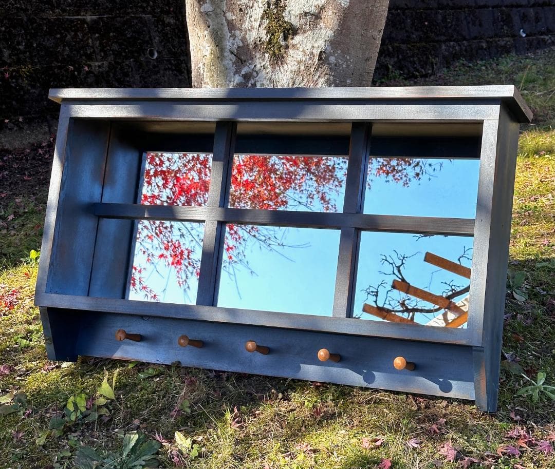 ビンテージ　シャドーボックス　ウォールシェルフ　W91cm　シャビーな佇まい！