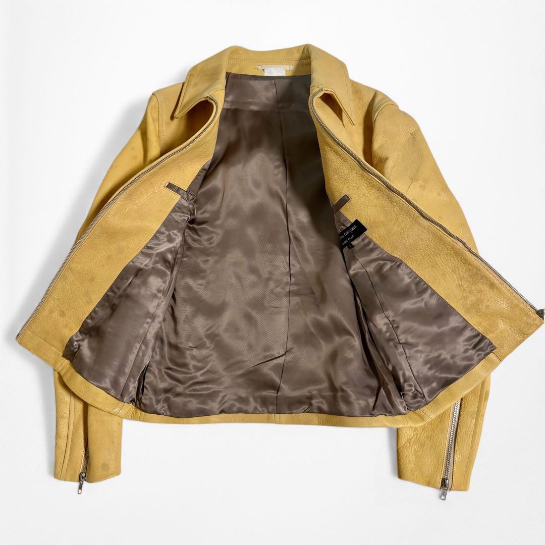 2007AW コムデギャルソン オムプリュス 加工 ライダース レザージャケット