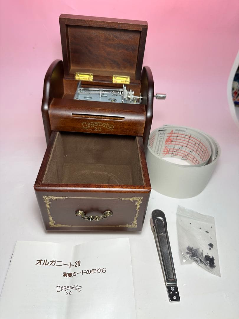希少 Organette オルガニート 20木製オルゴール ジャンク品
