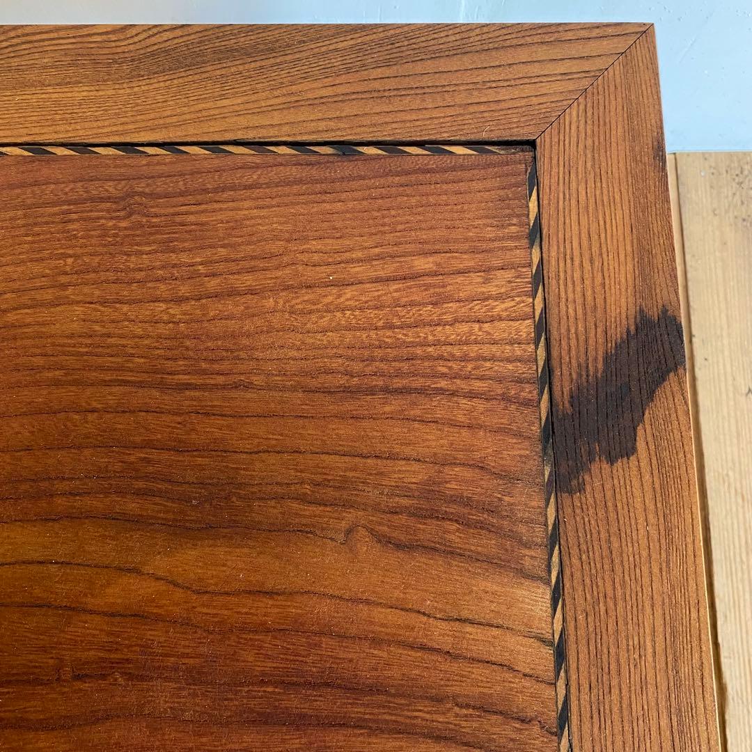 アンティーク ローテーブル ろくろ脚 文机 テレビ台 欅 無垢材 y155