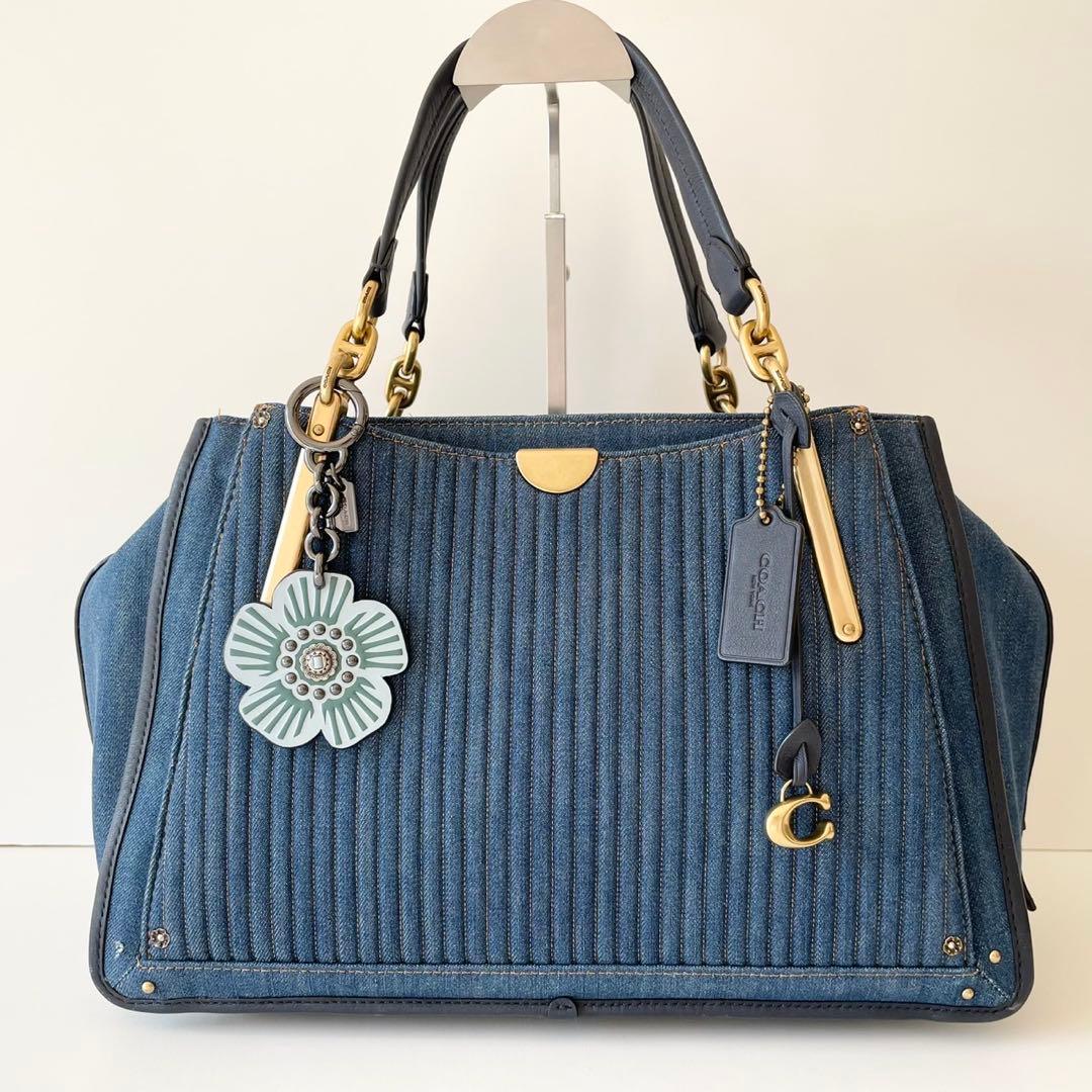 【極美品】COACH ドリーマー トートバッグ デニム ローズ A4
