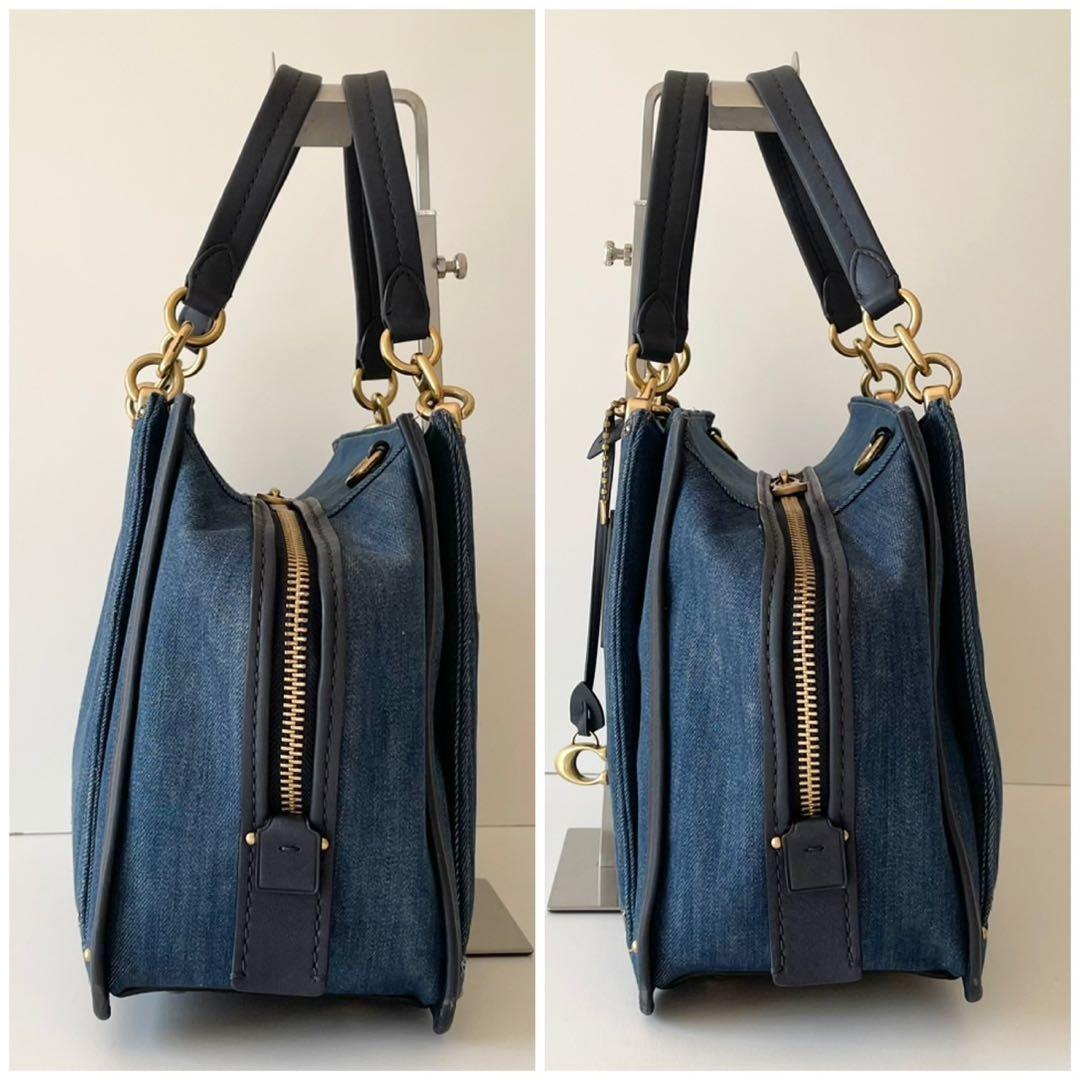 【極美品】COACH ドリーマー トートバッグ デニム ローズ A4