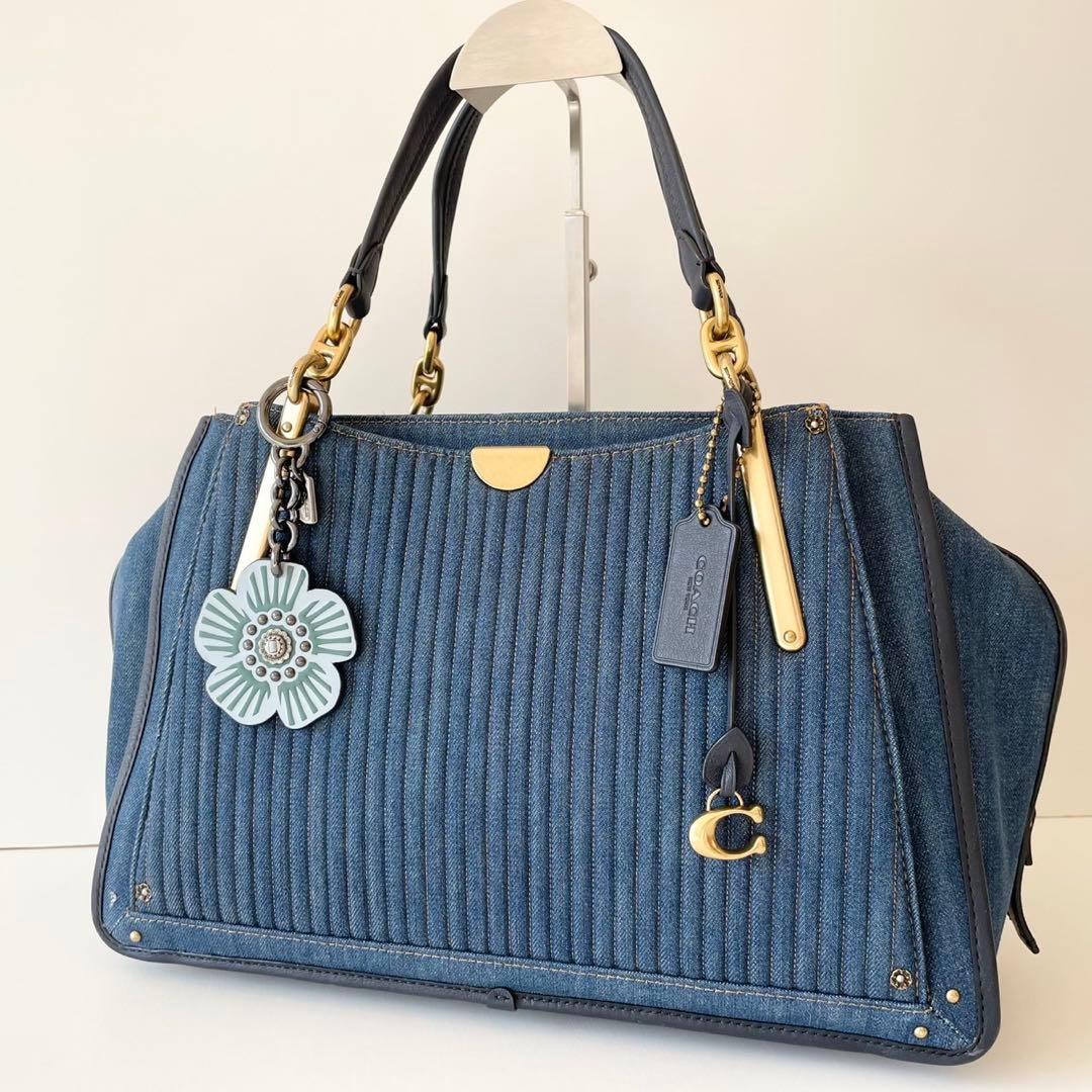 【極美品】COACH ドリーマー トートバッグ デニム ローズ A4