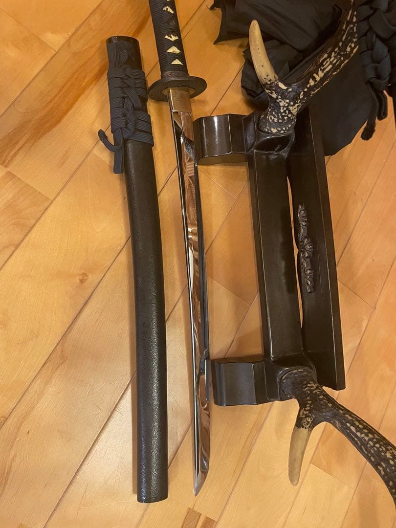 日本刀　模造刀　刀掛代　スタンド　インテリア　レトロ