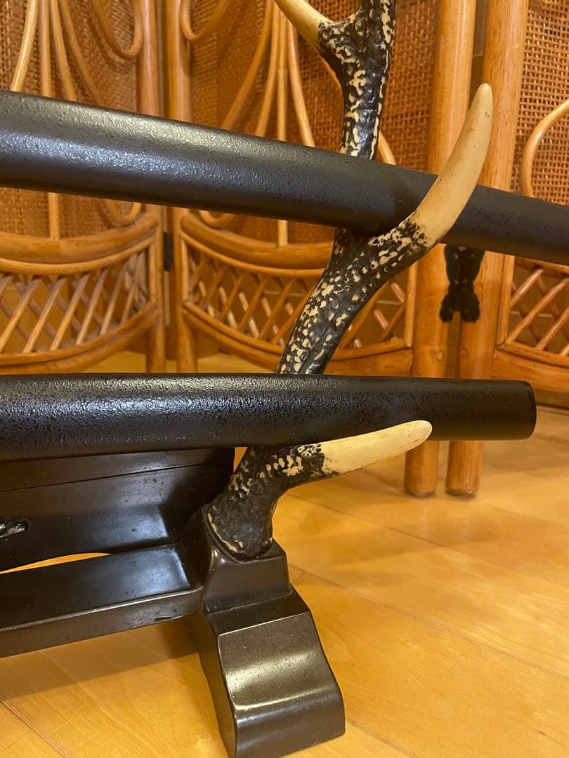 日本刀　模造刀　刀掛代　スタンド　インテリア　レトロ