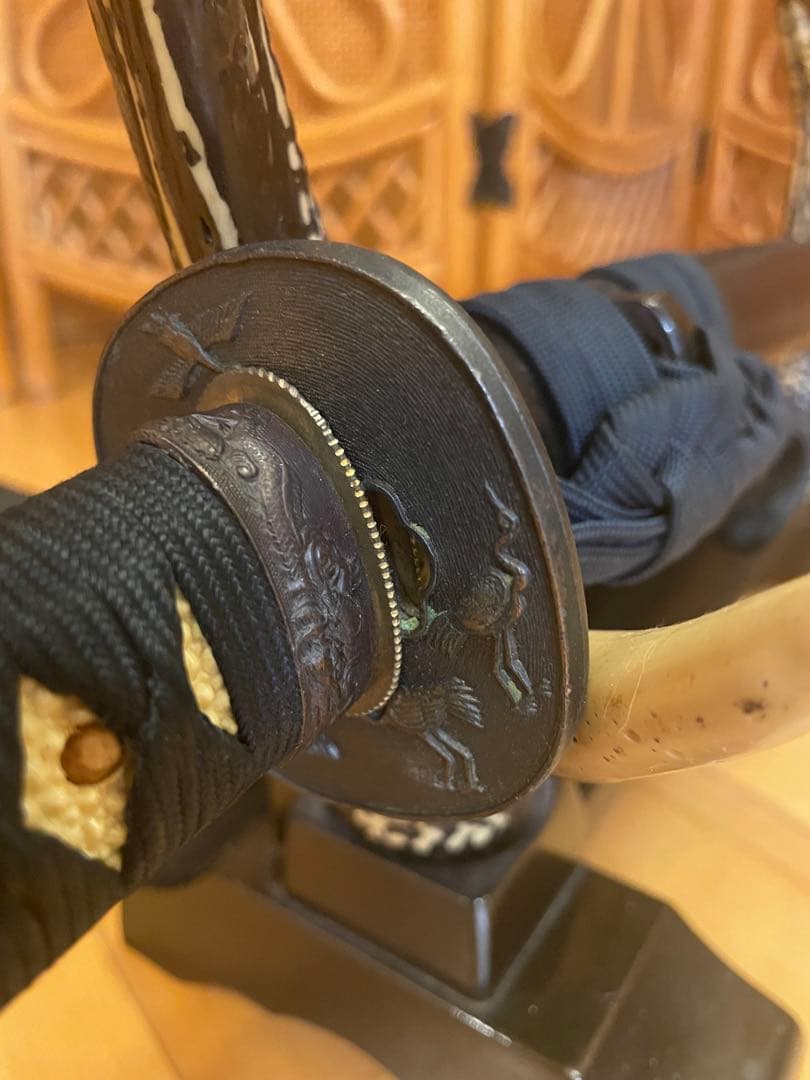 日本刀　模造刀　刀掛代　スタンド　インテリア　レトロ