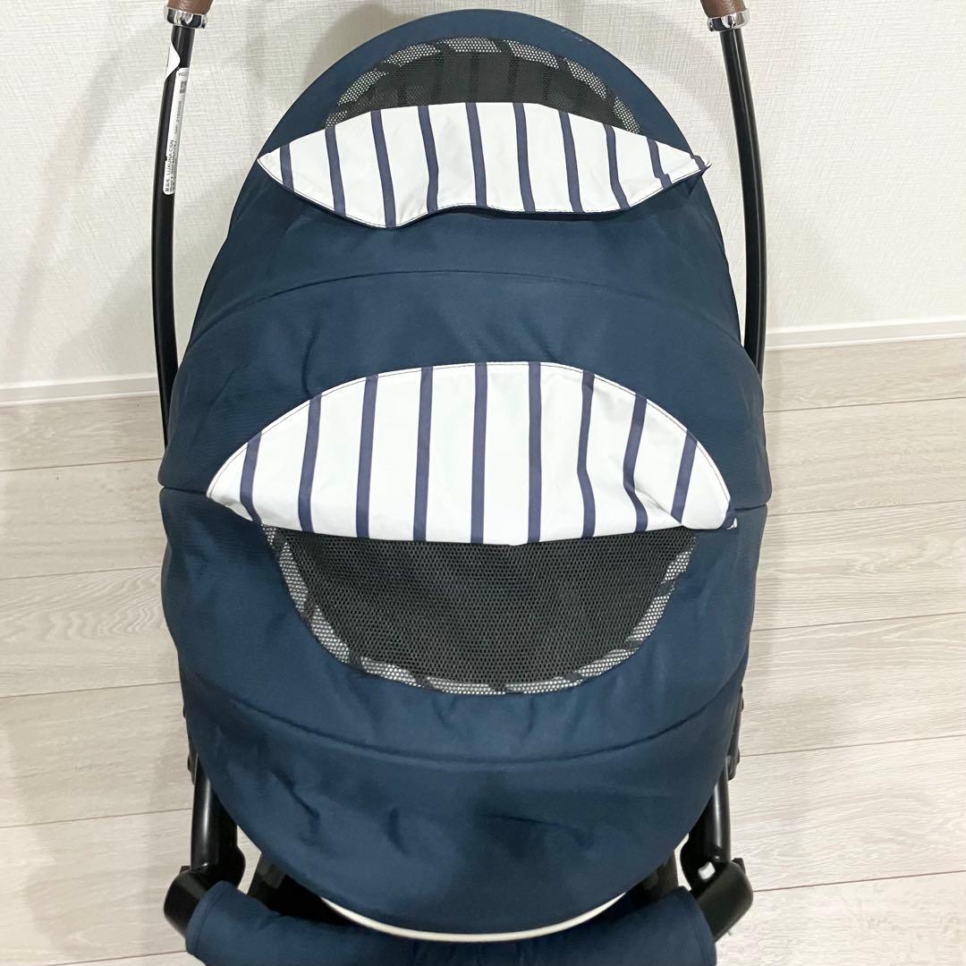 ラクーナクッションAE レインカバー付き　アップリカ　ベビーカー　ネイビー
