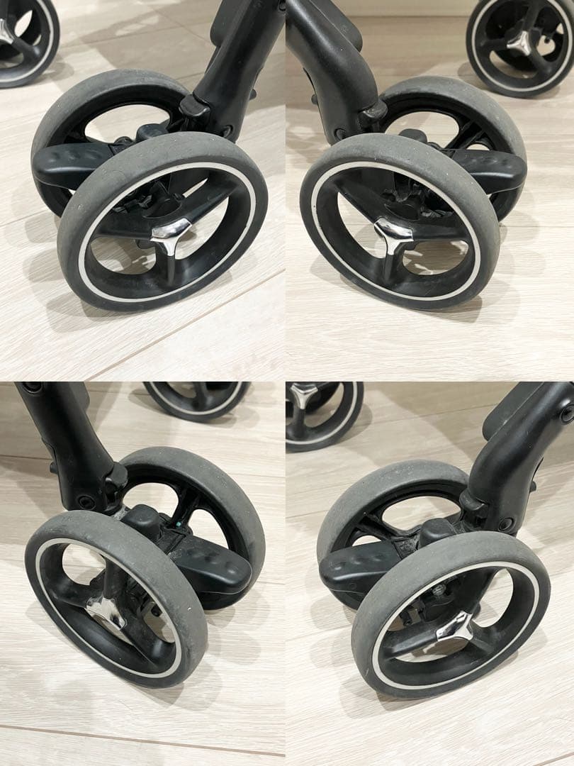 ラクーナクッションAE レインカバー付き　アップリカ　ベビーカー　ネイビー