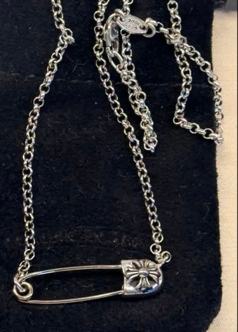 クロムハーツ　セーフティピン　ネックレス　新品　16inch