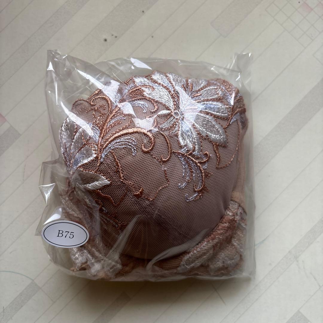 シャルレ　パレッティブラジャーB75 ナチュラルブラウン、ダークグレーのセット