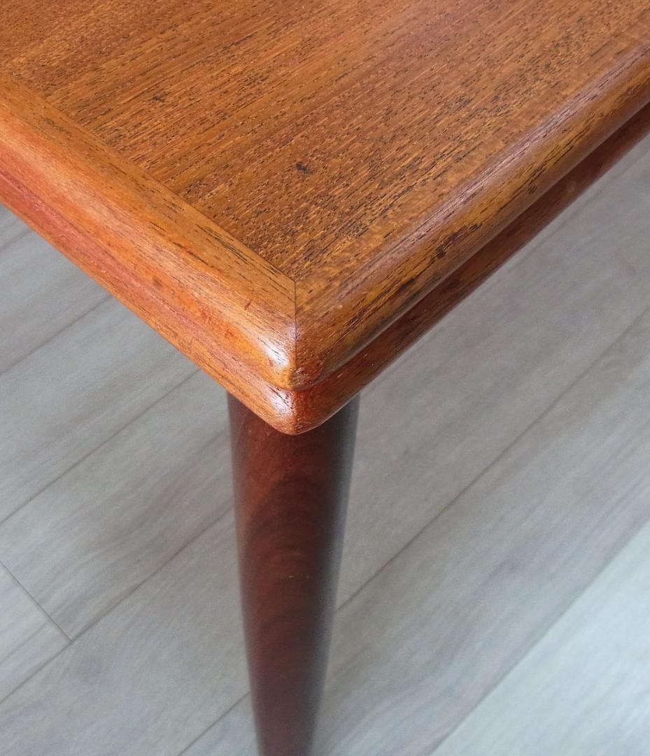 杢目が美しい伸長式 エクステンション ダイニングテーブル 北欧家具　ビンテージ