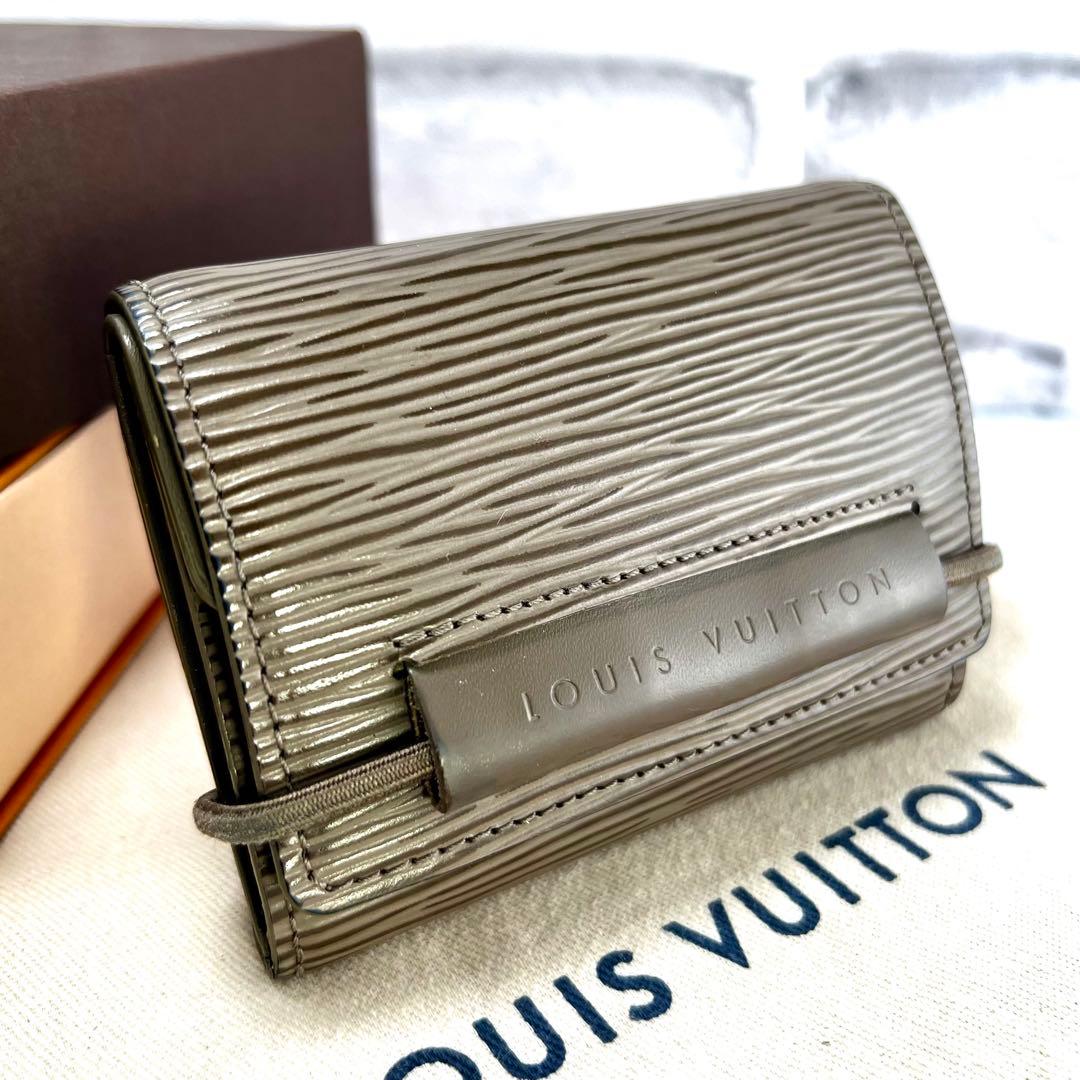 【極美品】 ルイヴィトン エピ ポルトモネネ エラスティック グレージュ