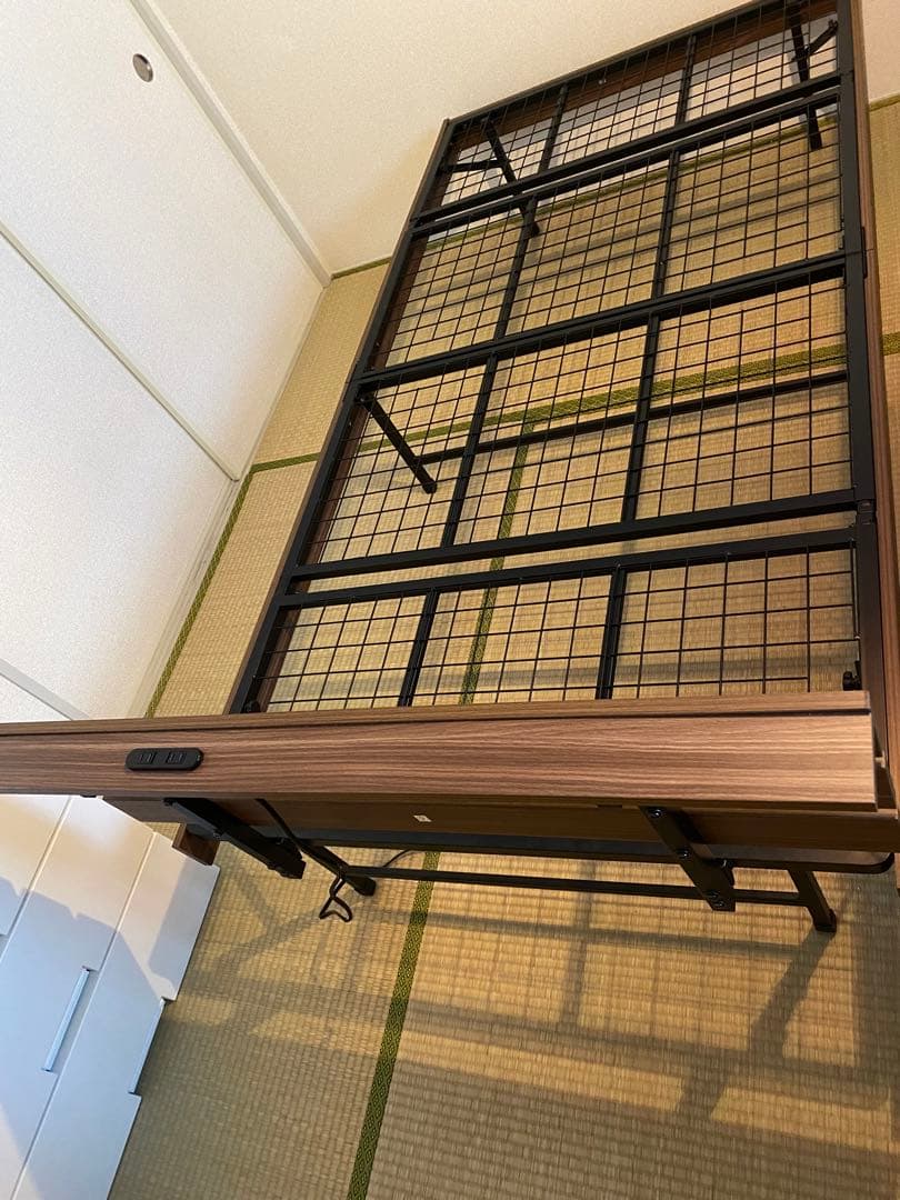 ベッドフレーム シングル コンセント付き