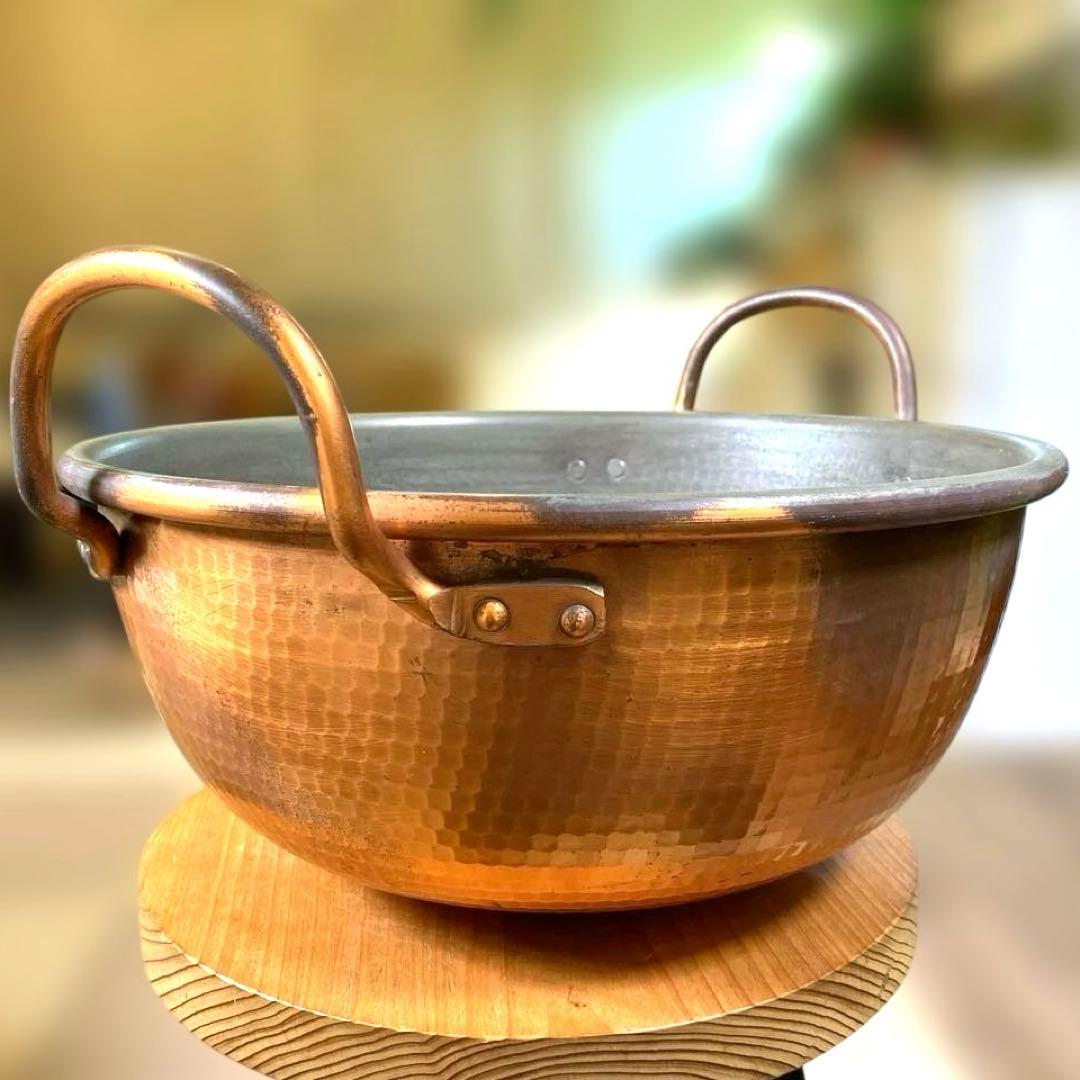 今だけ！ 期間限定！ さわり鍋 銅鍋 打出し カスタードクリーム あんこ ボウル