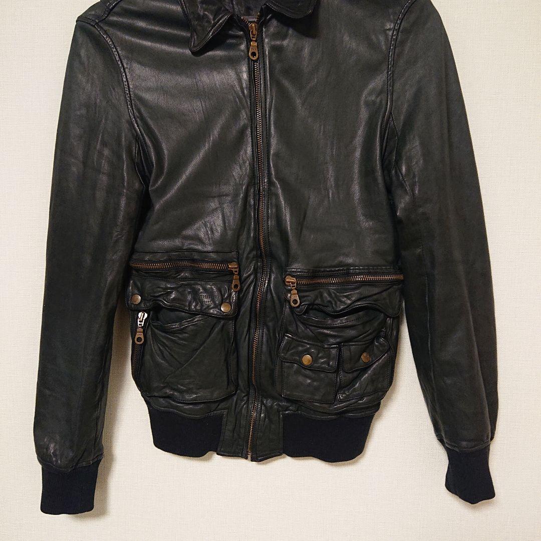 専用Sisii ダークブルー 変形 レザージャケット ユニセックス