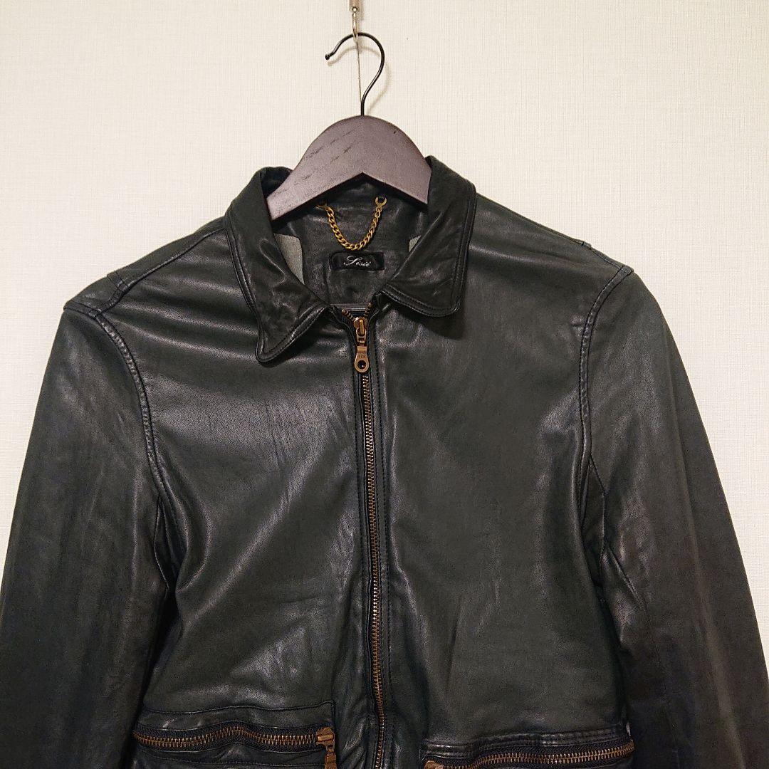 専用Sisii ダークブルー 変形 レザージャケット ユニセックス