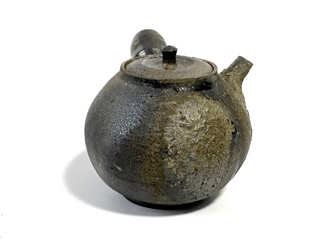 作家物　陶芸家　作者不明　急須　自然釉　横手急須　茶銚　煎茶　中国茶