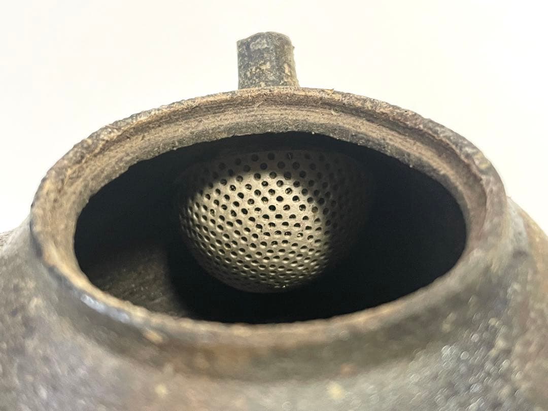 作家物　陶芸家　作者不明　急須　自然釉　横手急須　茶銚　煎茶　中国茶