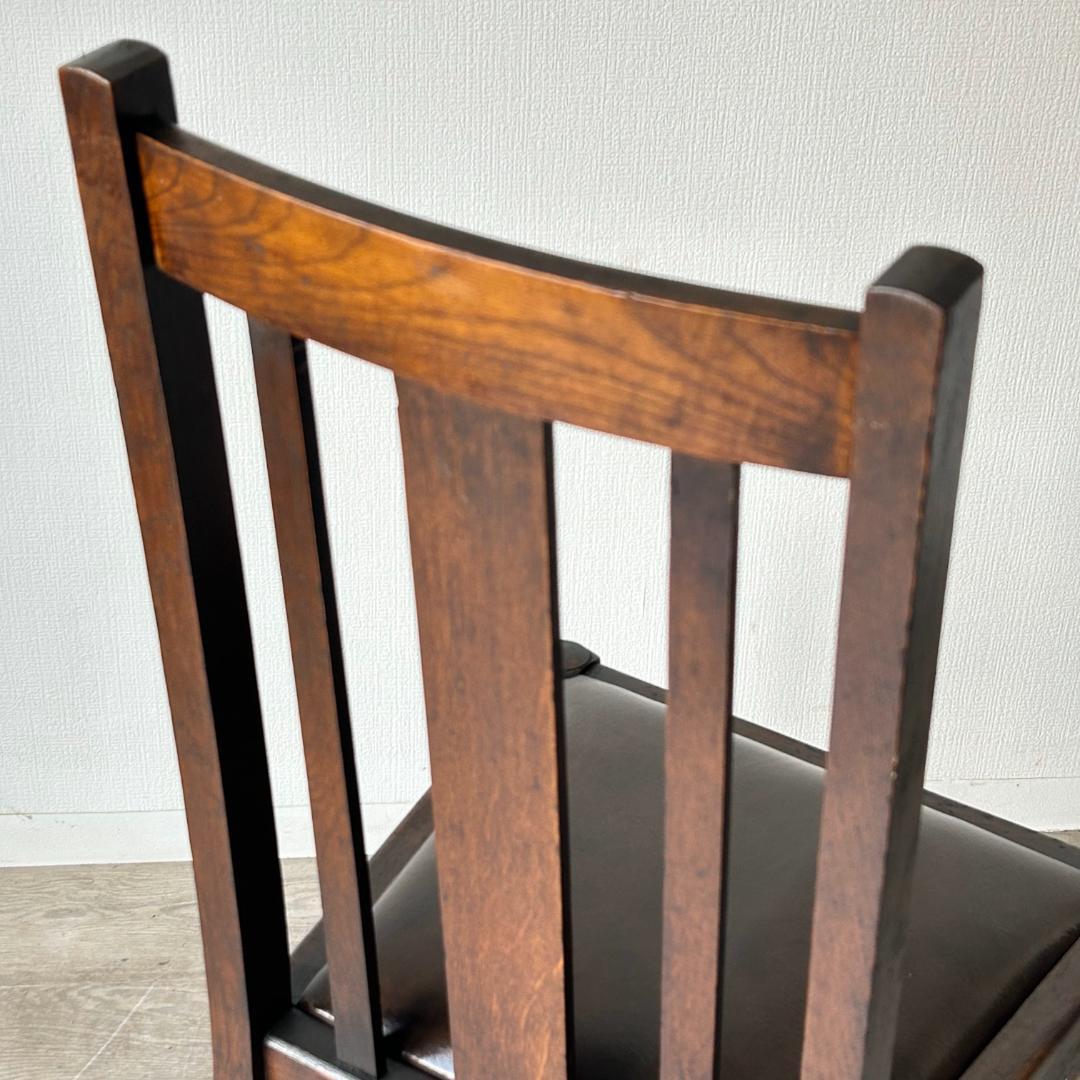 イギリス アンティーク 家具 ハイバック ダイニング チェア 椅子 420A2