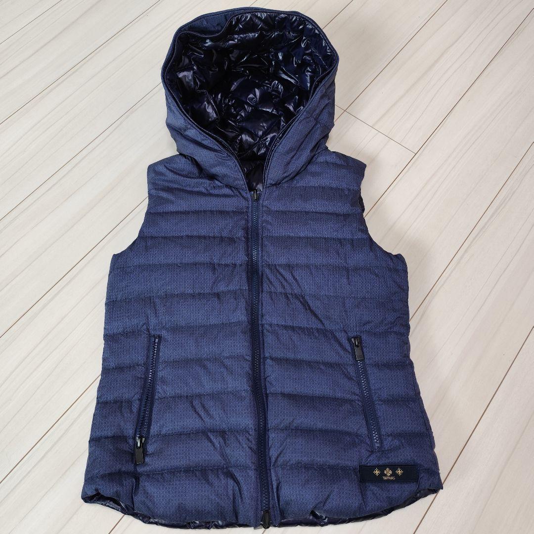 た*う様 美品 TATRAS ファー付リバーシブル キルティング ダウンベスト