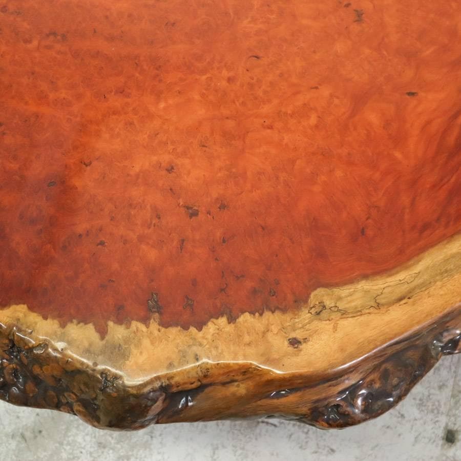 値下唐木 花梨無垢 瘤杢 葡萄杢 厚5.8cm 一枚板 座卓 130×93×35