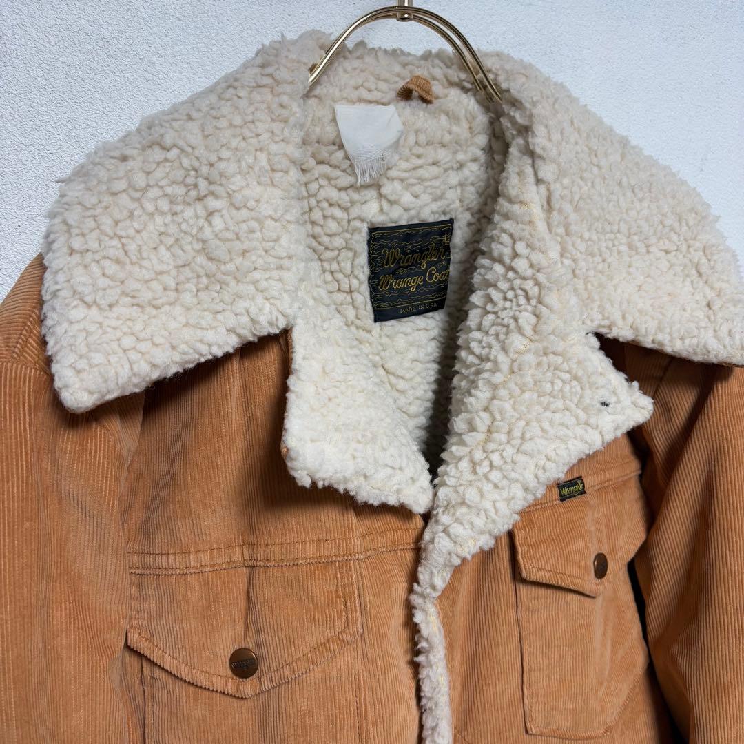 希少 美品 70s Wrangler USA ランチコート オレンジ L