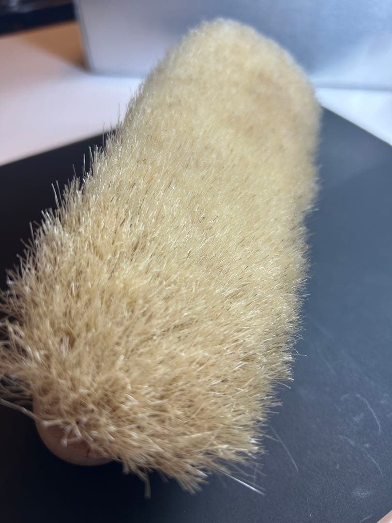 美品　ブラシの平野　洋服ブラシ　手植え水雷型　馬毛100%
