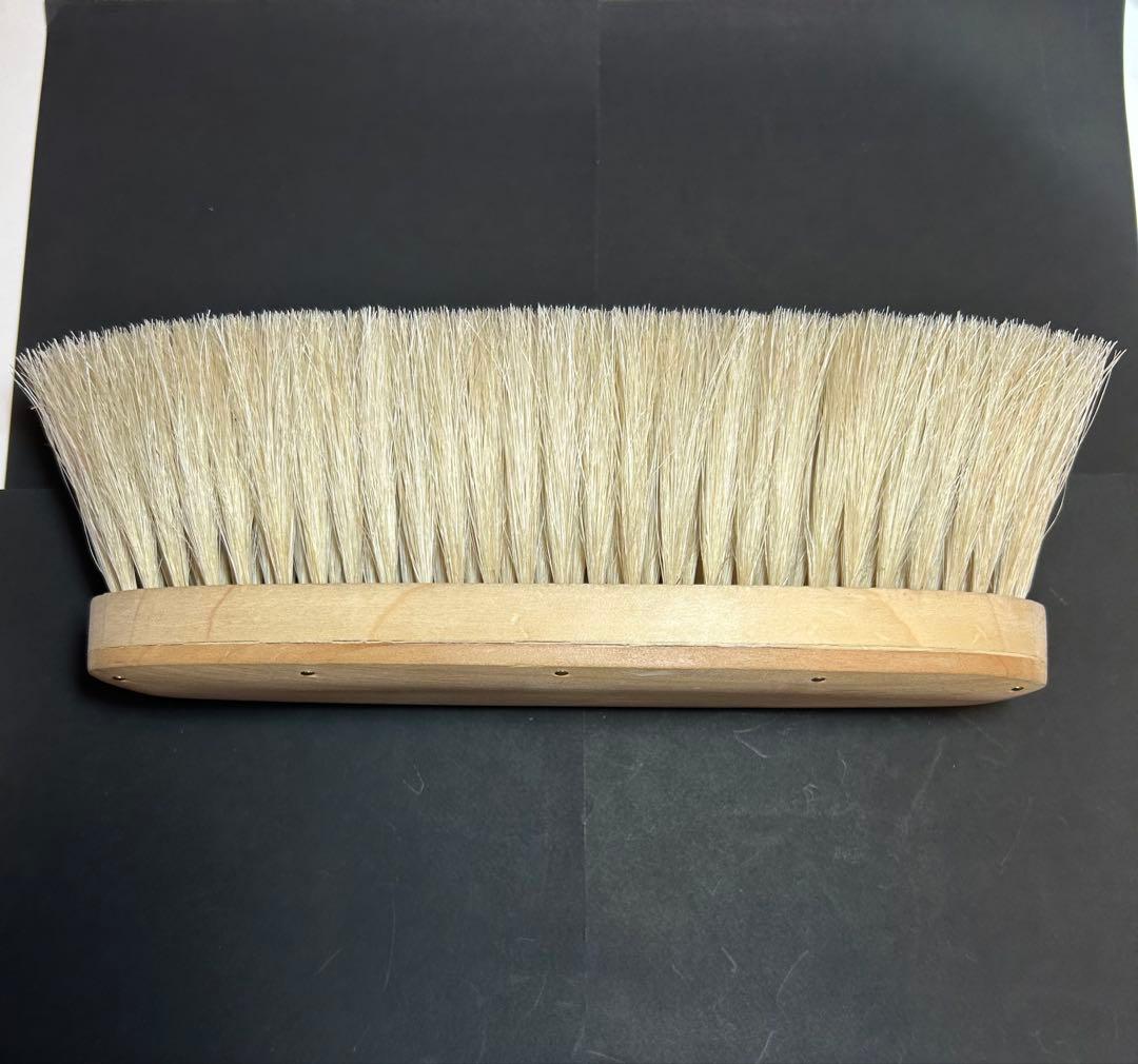 美品　ブラシの平野　洋服ブラシ　手植え水雷型　馬毛100%