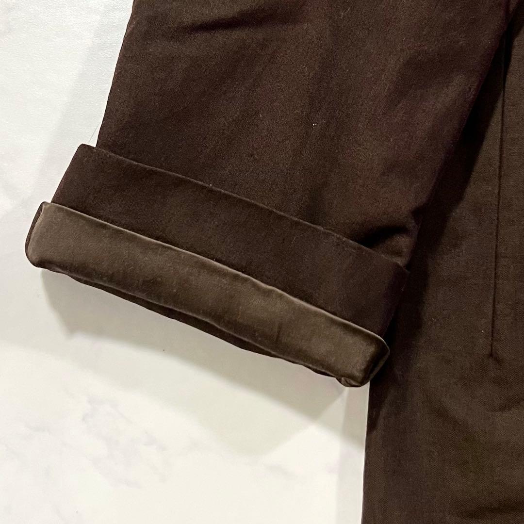 美品 YAECA ヤエカ ステンカラーコート ブラウン ロング ウール M