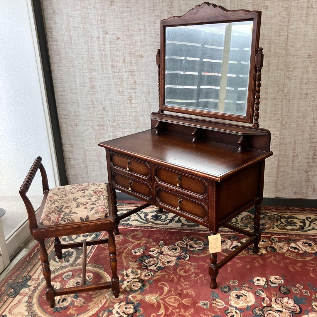 アンティーク レプリカオブマスターピース コスメティックテーブル 木製ドレッサー