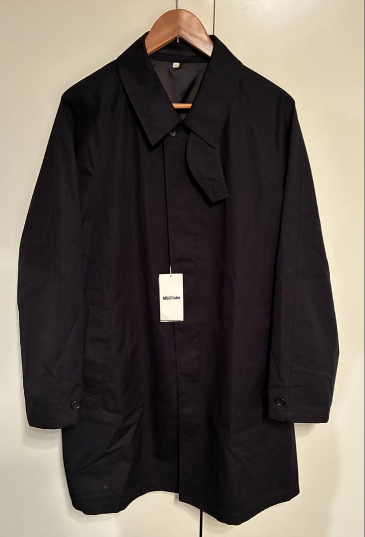 新品未使用 MUJI Labo 高密度コットンシングルブレストコート ブラック