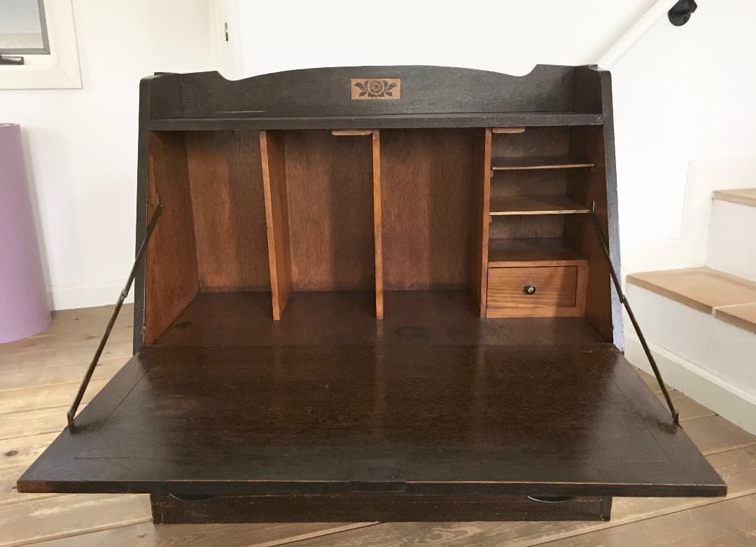 【 時代簿記机 】天然木 作業台 ☆☆ レトロアンティークビンテージ