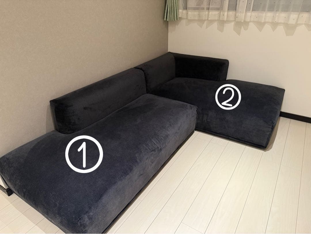 Francfranc メーネソファ ブラック R ①