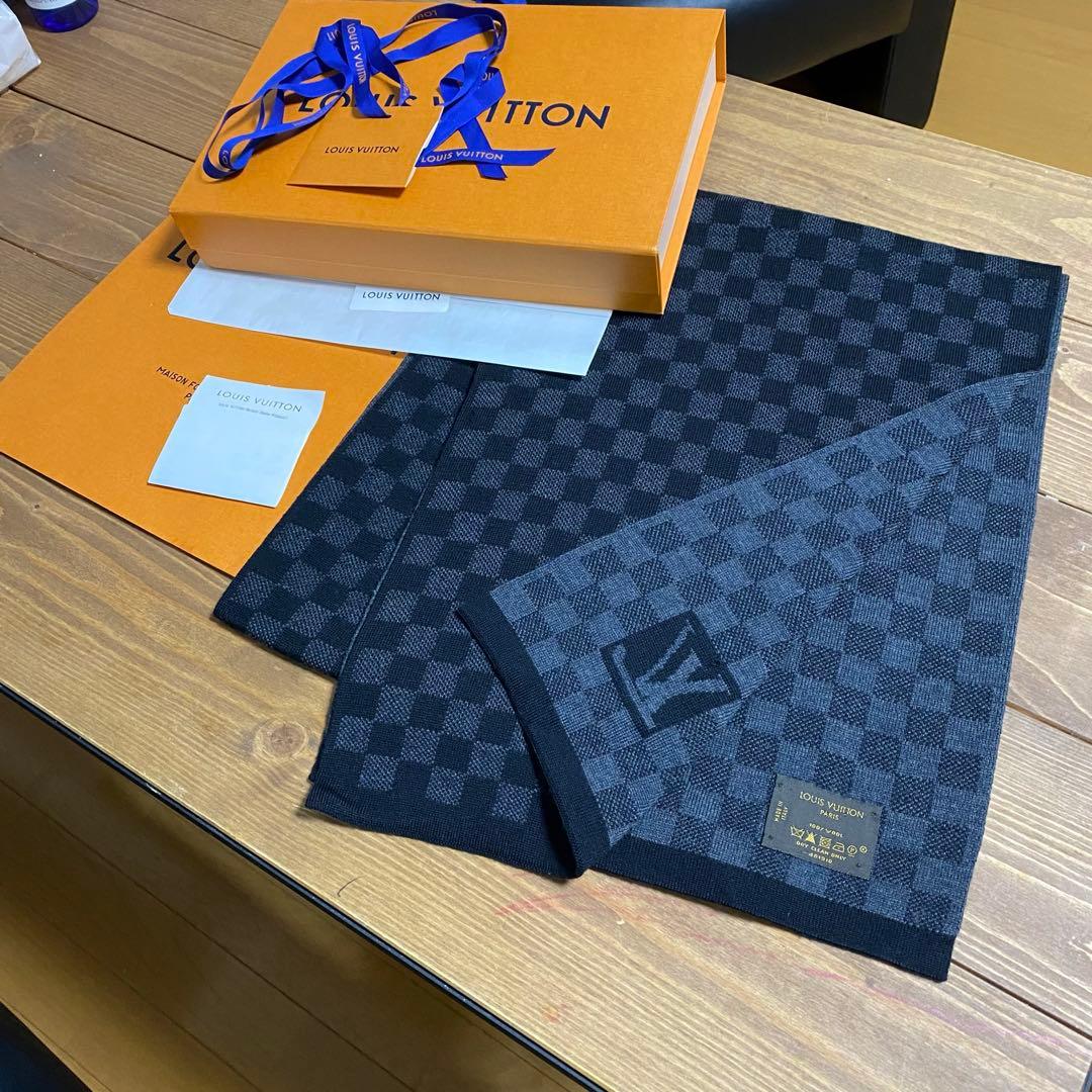 専用！新品箱紙袋付❗️LVロゴマフラー✨ヴィトンマフラー❗️ヴィトン　マフラー