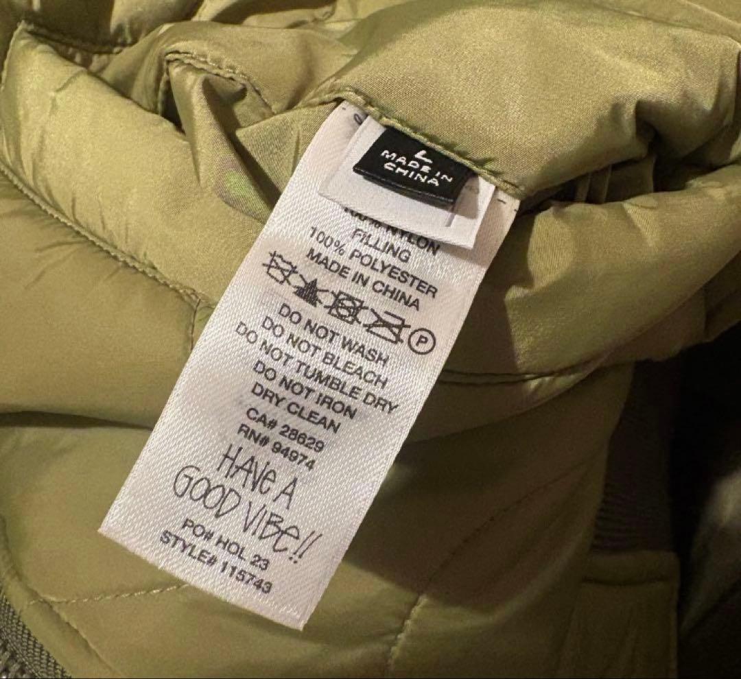 美品　stussyMA-1ジャケット Lサイズ