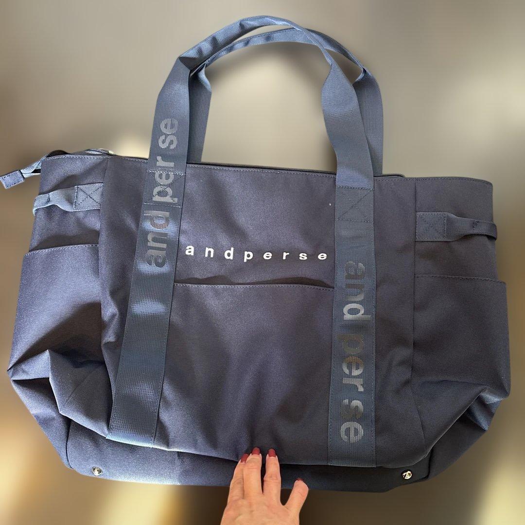 and per se ネイビー トートバッグ　アンパスィ