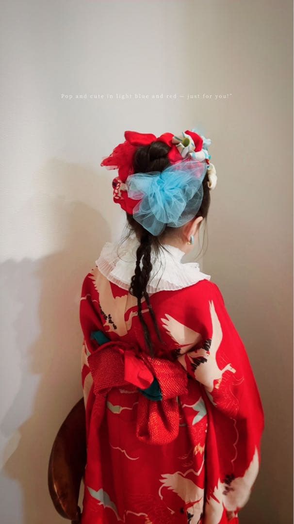 七五三　七五三髪飾り　ヘッドドレス　着物髪飾り　リメイク髪飾り　048