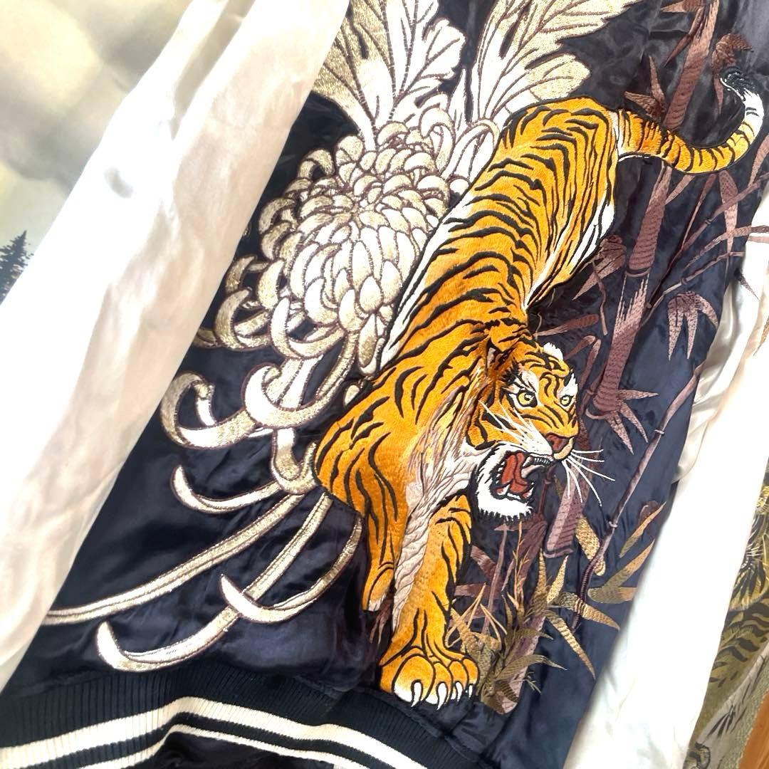 絡繰魂 粋/カラクリダマシイ イキ 信長の虎　スカジャン　2XL