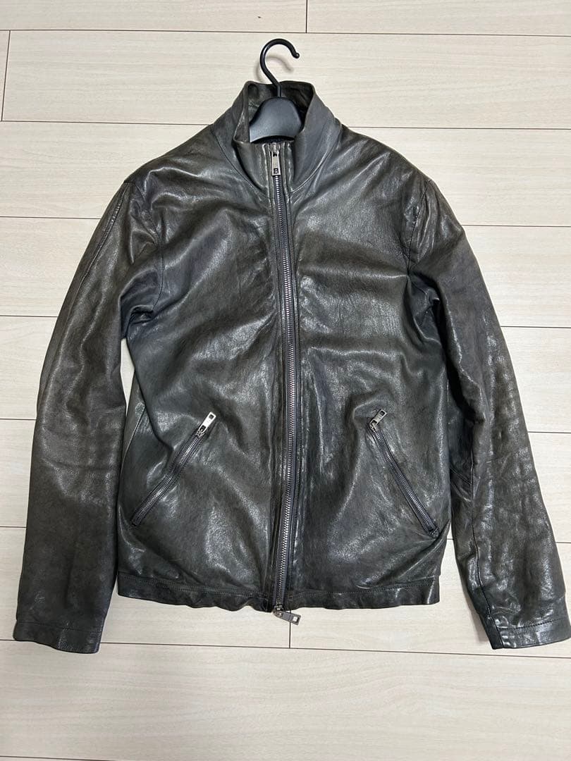 今月まで　Giorgio Brato ブラックレザーライダースジャケット　46