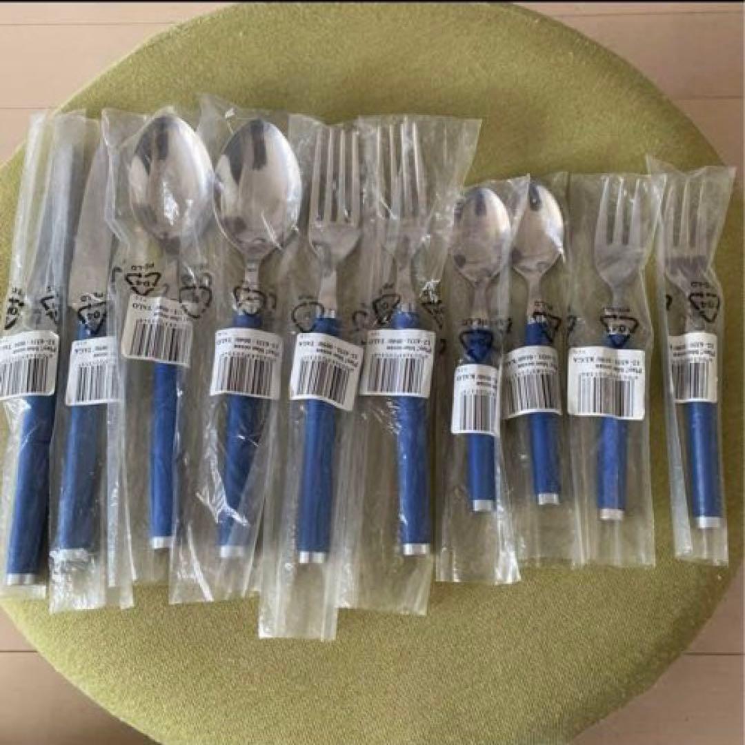 ビレロイ&ボッホ、カトラリーセット 10点 ステンレススチール 青