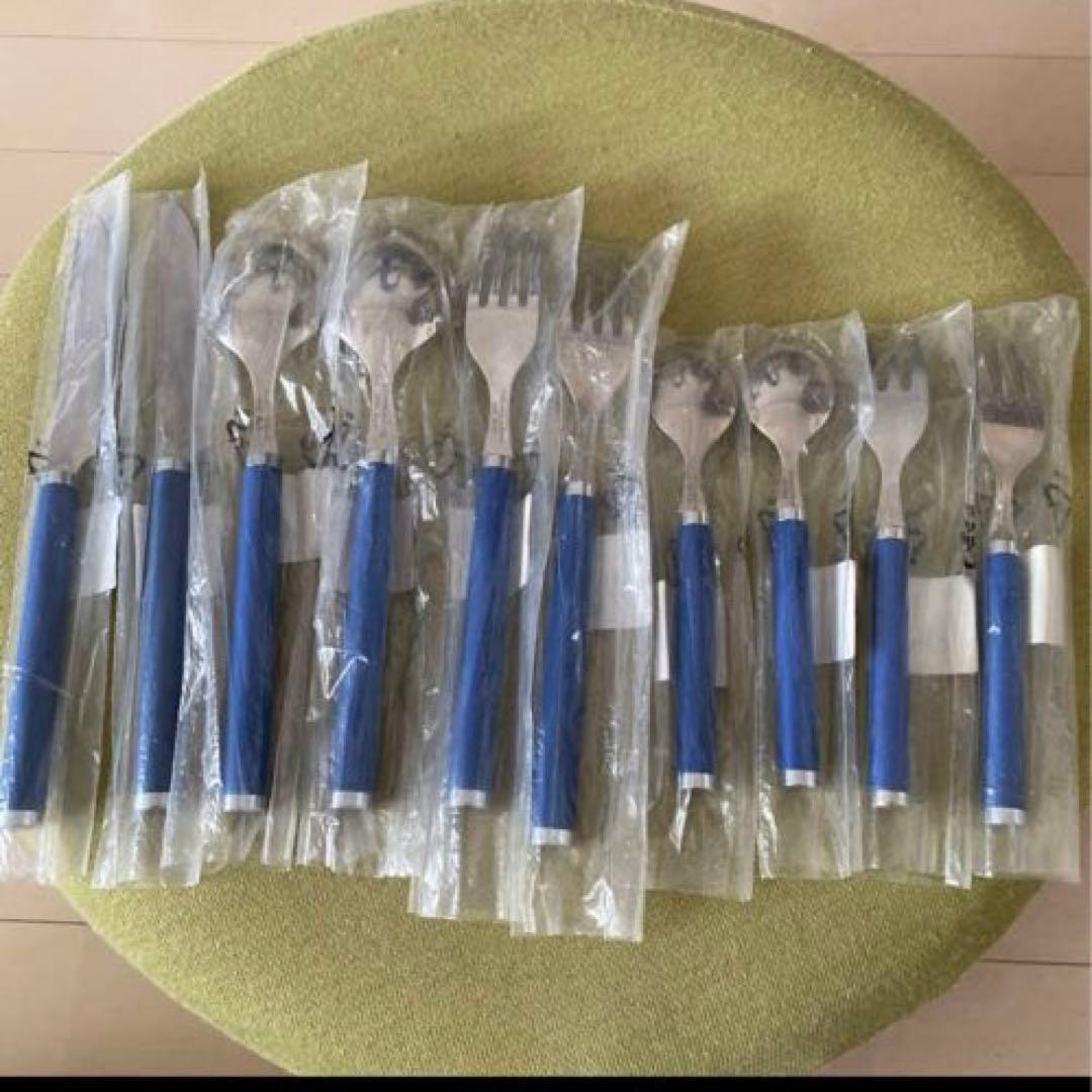 ビレロイ&ボッホ、カトラリーセット 10点 ステンレススチール 青