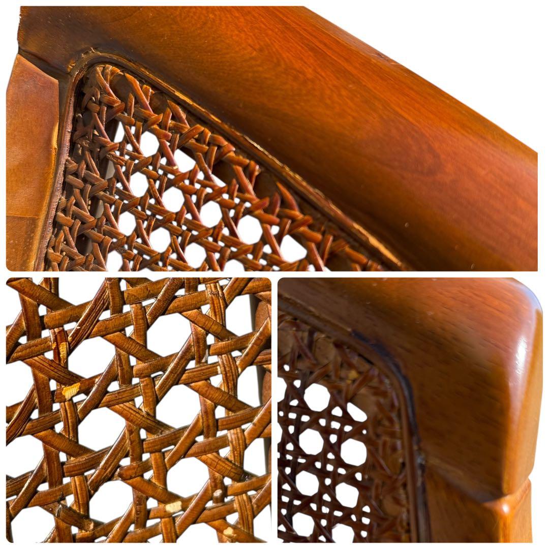 KZ031 【廃盤】三越ブルージュ　カントリーハウス　籐　1Pソファ　小花柄