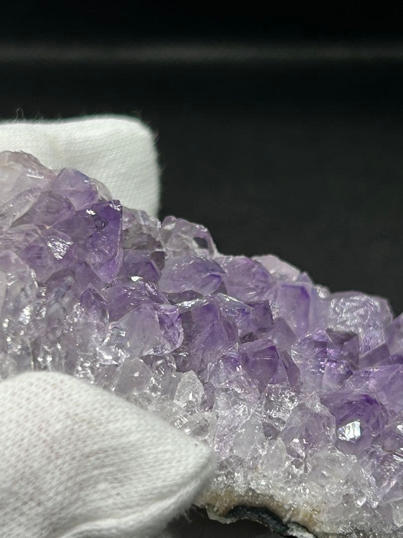 ウルグアイ産アメジストクラスター&ローズクォーツ原石390g