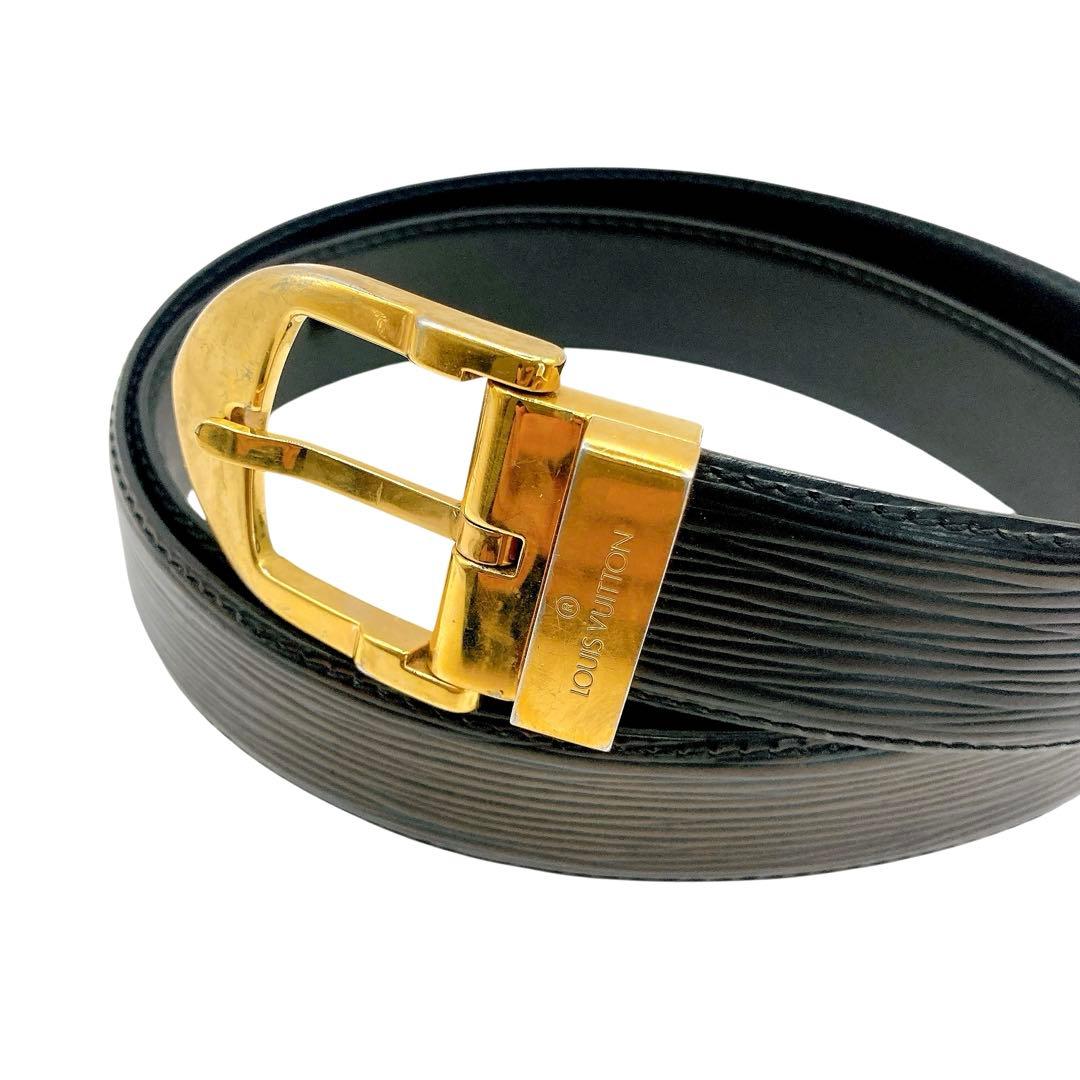 美品✨LOUIS VUITTON サンチュール　ベルト　エピ　ブラック　ゴールド