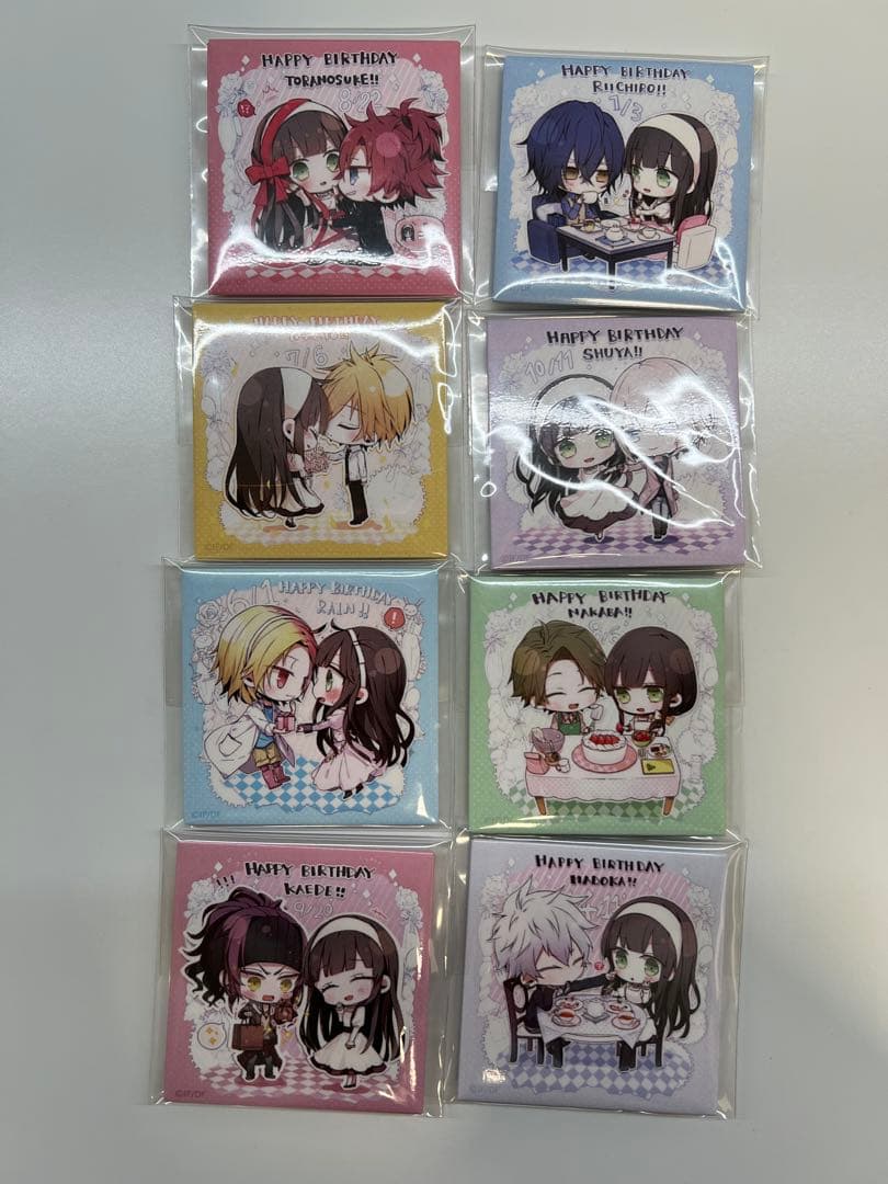 CLOCK ZERO バースデー スクエア缶バッジ 8個セット