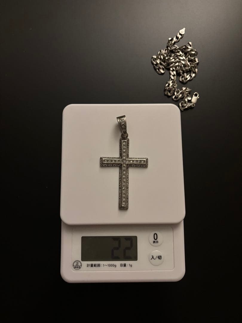 シルバー 925 クロスペンダント ネックレス y2k