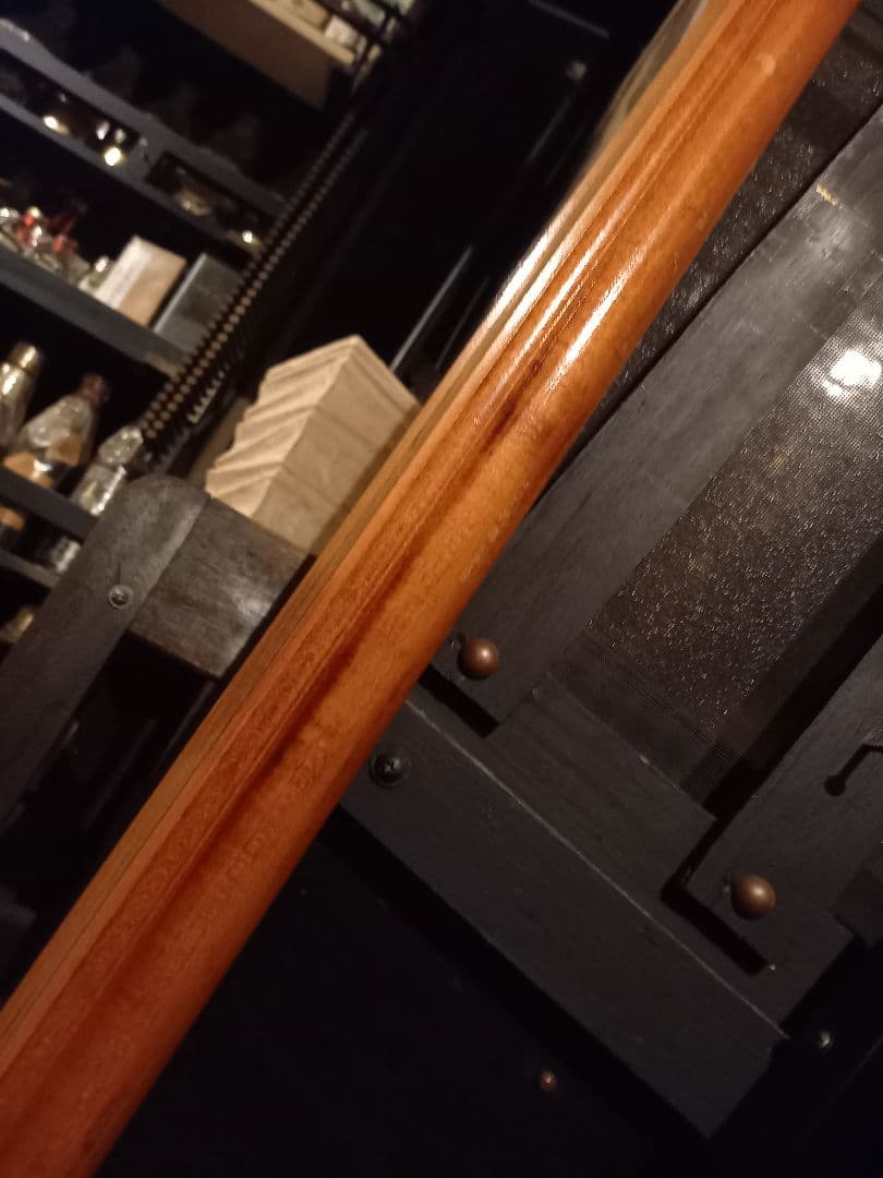 売約済　1970's　欧州　ヴィンテージ　チェリー　ウッド　木製　無垢材　全身鏡