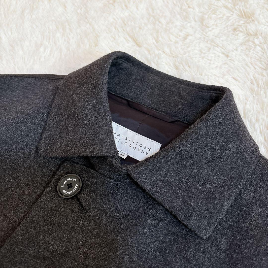 大きいサイズ マッキントッシュフィロソフィー ウール ステンカラーコート