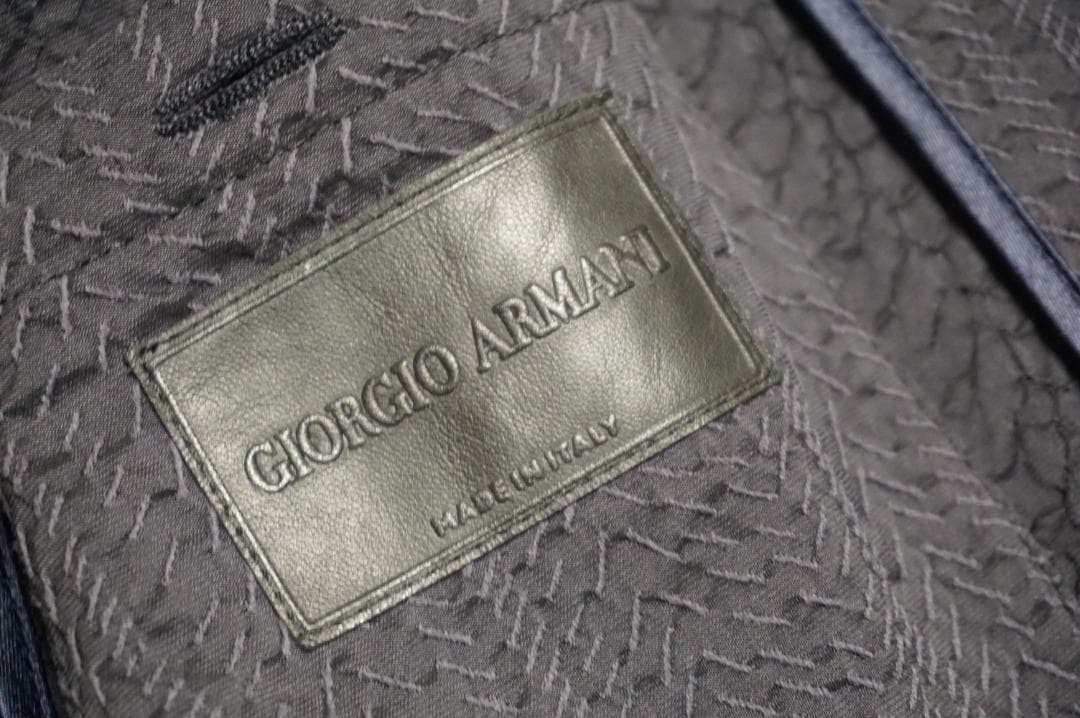 ジョルジオ アルマーニ シェブロン刺繍 シアサッカー トレンチ スプリングコート