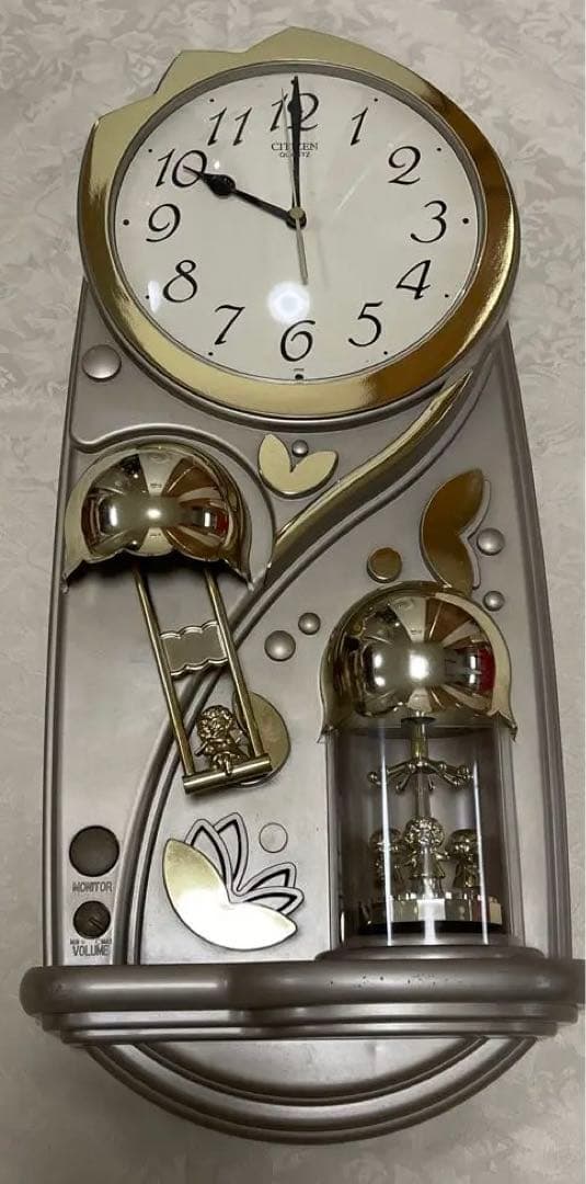 CITIZEN 大型掛時計 からくり　オルゴール音量調整機能付き　美品